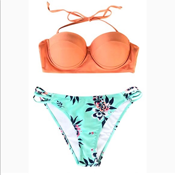 SALE-Cupshe Tropical Print Bikini